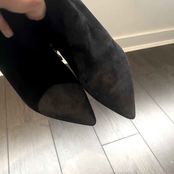 Valentino Suede gold heeled booties - Picture 7 of 7